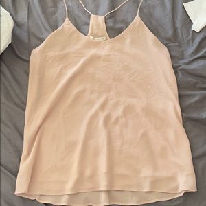 Tan chiffon tank